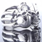 925 SILVER TWISTED SKULL MAGICAL LOWRIDER CHOPPER RING US SZ 7 TO 15