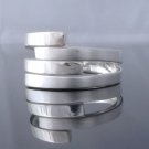 925 Silver Matt  y Shiny  Ladies Ring US sz7. 75, 8, 8.5