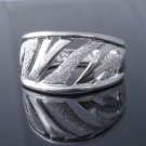Sterling 925 Silver Diamonblast Elegant Ladies Ring US sz 7.5, 7.75, 8.75