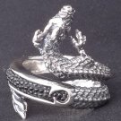 925 SILVER STINGRAY COOL DRAGON BIKER CHOPPER LOWRIDER RING  US sz 7 to15