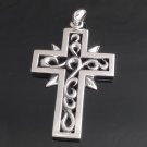 925 SILVER TRIBAL CELTIC GOTHIC CROSS CHOPPER BIKER PENDANT