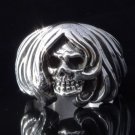 GHOST SKULL Sterling SILVER BIKE RIDER Chopper Ring sz 12