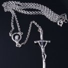 925 Sterling Silver Crucifix Gothic Cross Rosary 52cm / 20"