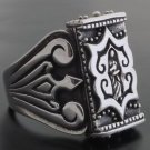 925 STERLING SILVER MEDIEVAL TRIBAL MOTORCYCLE RIDER RING US SZ 6-15