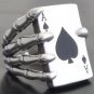 925 STERLING SILVER CARD DECK BIKER RING US sz 6 to 15