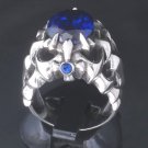 925 SILVER TRIBAL CRUSADER KING GEM CHOPPER RING US sz 7 to 15