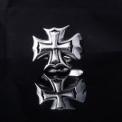 925 STERLING SILVER SMOOTH IRON CROSS CHOPPER RIDER RING US SZ 6-15