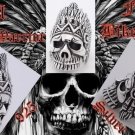 SKULL WARRIOR FEATHER BIKER 925 STERLING SILVER RING US SZ 7 TO 15