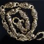 Skull Tribal Link Clasp Brass Biker Chopper Walletchain 23.8"