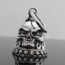 AMERICAN MOTORCYCLE MULTI SKULL PEWTER BIKER BELL