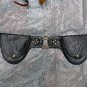 TRAVEL BLACK CALF LEATHER CHOPPER BIKER MONEY HIP BELT S,M, L