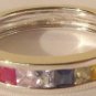 0.96CT NATURAL RAINBOW SAPPHIRE 14K WG  RING US SZ 7