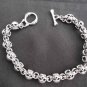 CHUNKY FAT SKULL 925 SOLID STERLING SILVER CHAIN MEN'S ROCKSTAR BRACELET 9"