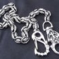 925 Sterling Silver Links Gothic Tribal Hook Walletchain 23 "