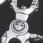 925 STERLING SILVER CHOPPER BIKER SKULL CLASP KEYRING 3.2"