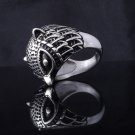 STAINLESS STEEL LADIES OWL BIRD RING US SZ 8-11