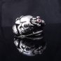 316l Stainless Steel skull with a sword crossed Biker Ring US SZ 13