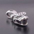 925 Sterling Silver massive Biker Python Head Pendant