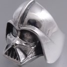 925 STERLING SILVER ALIEN SKULL SHIELD UNIVERSE BIKER RING US sz 7 to 15