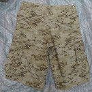 NEW BROWN CAMO SAHARA MOLECULE CARGO TOUGH 100% COTTON SHORTS sz L