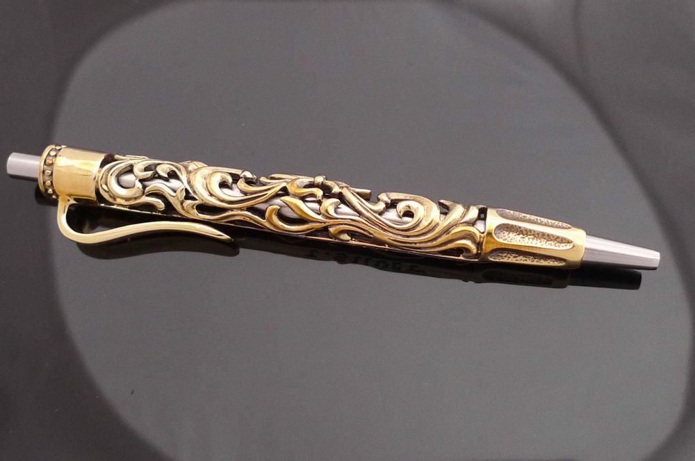 Tribal Brass Pilot Biker Chopper Ballpen