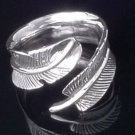 LADIES 925 STERLING SILVER FEATHER ANGEL RING US SZ 6 - 15
