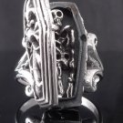 SKELETON GOTHIC CROSS 925 STERLING SILVER BIKER RING US SZ 6 - 15