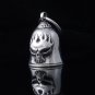 AMERICAN MOTORCYCLE RIDER FLAMING SKULL PEWTER BIKER BELL