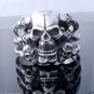 925 STERLING SILVER CLAW AXE BLACK ONYX GEM BIKER MEN'S RING US sz 12