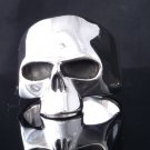 KEITH RICHARD SKULL 925 STERLING SILVER CHOPPER BIKER RING MEN's US SZ 14