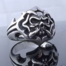 .925 STERLING SILVER CLAW SKULL CHOPPER BIKER RING sz 6 to 15