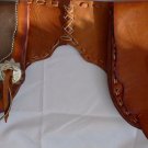 American Eagle Travel Money Hipster Brown Leather Belt Pouch adjustable