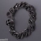 STAINLESS STEEL CROSS BIKER CHOPPER BRACELET 9.25"