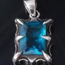 925 SILVER CLAW GEMSTONE CHOPPER BIKER ROCKSTAR PENDANT