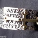925 STERLING SILVER ESPIRITU SANTO GOTHIC CROSS RING US sz US 6 to 14