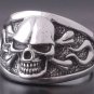 925 SILVER SKULL BONE FLAME BIKER CHOPPER RING MINT CONDITION US SZ 7 TO 15