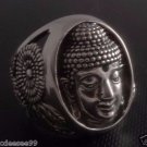 925 STERLING SILVER BUDHA OHM FLOWER RING US sz 7 to 15