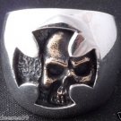 925 STERLING SILVER HIDDEN SKULL CHOPPER BIKER RING US sz 6 to 15