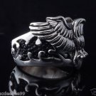 925 STERLING SILVER EAGLE STINGRAY BIKER RING  US SZ 5 TO 15