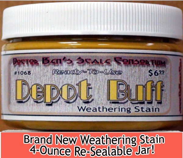 DEPOT BUFF WEATHERING STAIN4oz Doctor Ben's FLOQUIL REPLACEMENT WOOD/PLASTIC