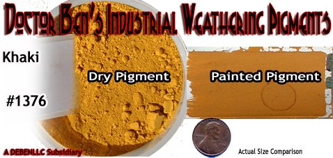 KHAKI TAN Doctor Ben's WEATHERING PIGMENT/PAINT 2oz-PLASTIC.METAL.N/HO/S/O/G
