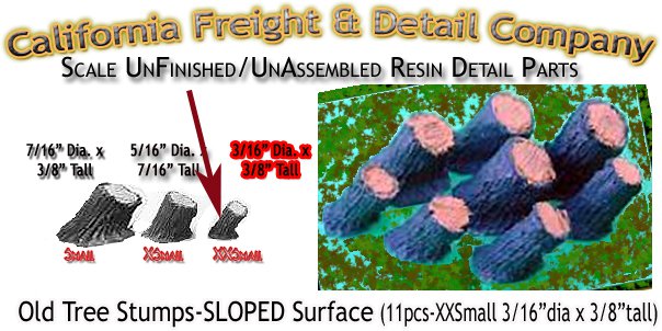 Old Tree Stumps-Sloped Surface (11pcs Small) N/Nn3/1:160 Scale CAL FREIGHT