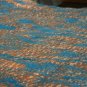Turquoise and Gold Cobweb Scarf, from Merino wool and silk