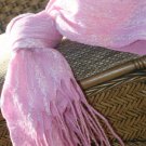 Shell Pink Cobweb Scarf, from Merino wool and silk