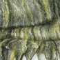 Black and Yellow Cobweb Scarf, from Merino wool and silk