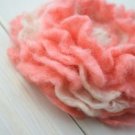 Felted Brooch Blossom, from Merino wool