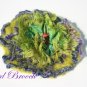 Felted brooch Fancy Feathers, from Merino wool