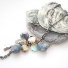Blue Caskade Necklace and Earrings