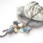Blue Caskade Necklace and Earrings