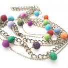 Rainbow Felted Necklace